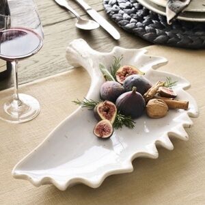 Pottery Barn Moose Antler Ceramic Serving Platter RARE